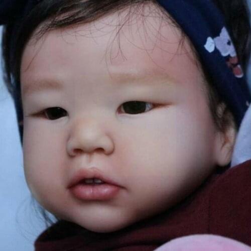 28 Inch Reborn Doll Kit Full Body Silicone Soft Flexible Unfinished Painted Touching Vinyl Parts Dolls