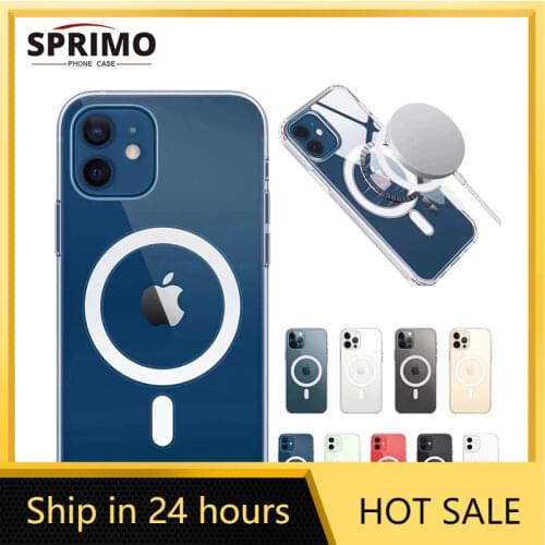 Magnetic Shockproof Clear Back Cover For iPhone 12 Mini 11 Pro Max XS MAX XR X Macsafe Magsafing Case Transparent Bumper Shell