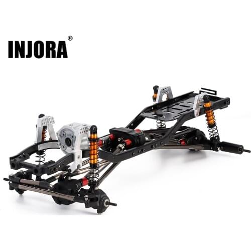 Metal 313mm Wheelbase Chassis Frame with Prefixal Single / 2-Speed Transmission for 1/10 RC Crawler Car Axial SCX10 90046