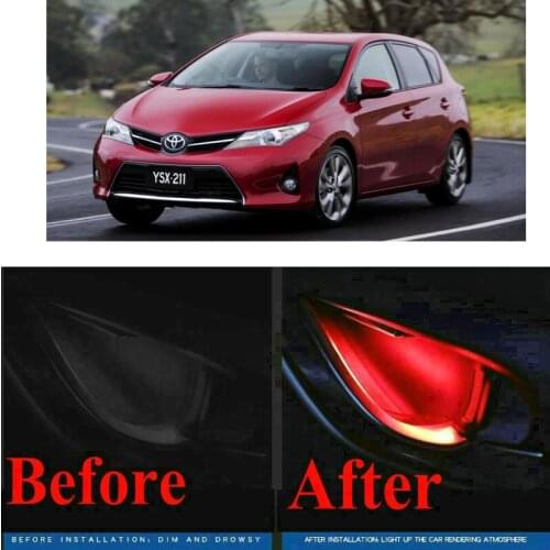 4pc CF style stickers on cars interior inside door handle atmosphere lamp for toyota corolla avensis rav4 camry auris CARINA