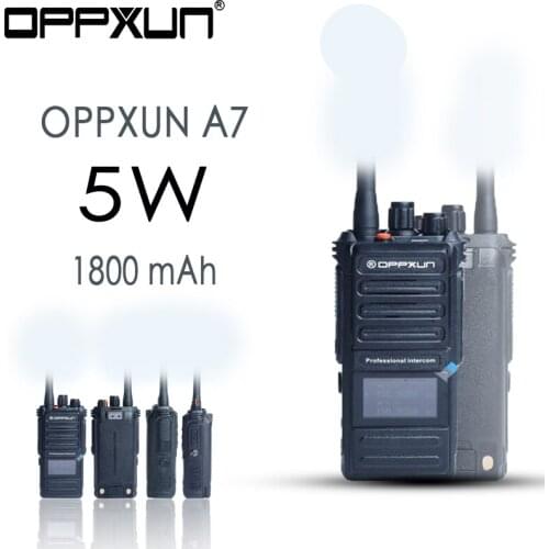 2021 New OPPXUN A7 High Power 5W powerful Walkie Talkie display screen long range of 10km dual band A two ways Radio Pofung