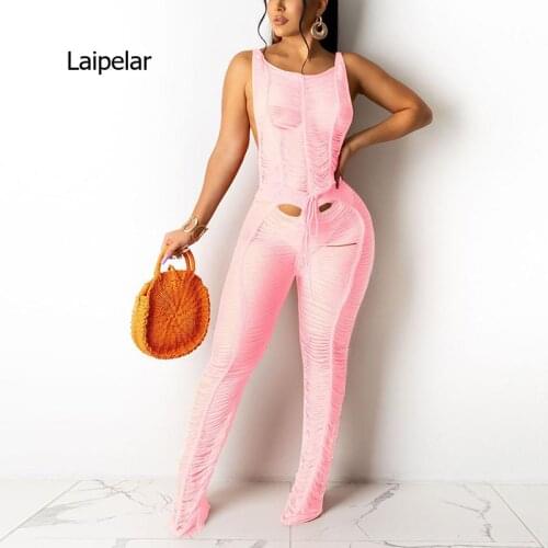 See through Women Sleeveless Mesh See Through Sexy Jumpsuits Women Sexy Jumpsuits Overalls Solid Sleeveless Sheer Mesh Jumpsuit