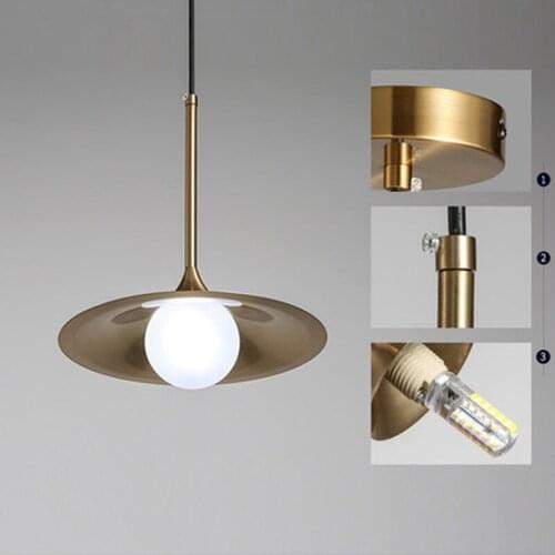 Single Head Modern Iron Glass Lampshade G9 LED Pendant Lamp Nordic Living Room Hanging Lamp Bedroom Study LED Light Fixtures