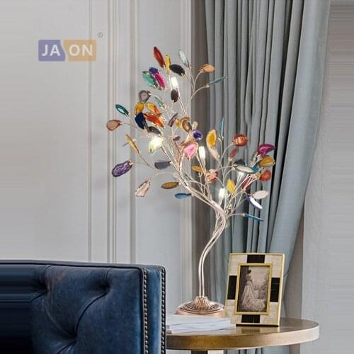 G4 led Postmodern Iron Agate Tree Colorized LED Lamp LED Light Table Light Table Lamp Desk Lamp LED Desk Lamp For Bedroom