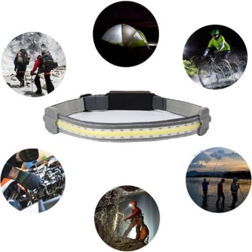 LED Headlamp Sensor Headlight with Built-in Battery Flashlight USB Rechargeable Head Lamp Torch Hi-Beam Work Light DropShipping