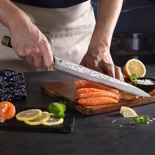 Japan AUS-10 67 layers Damascus Japanese sashimi knife willow fish fillet sushi knife meat cutter salmon slice forging knife