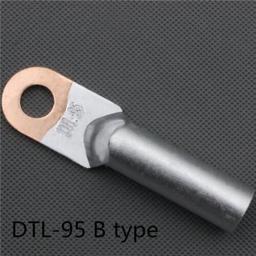 1piece DTL-95 95mm2 Cable Lug Terminal Connector Copper Tone for 12.5mm Dia Bolt Electric power fittingsFactory standard B type