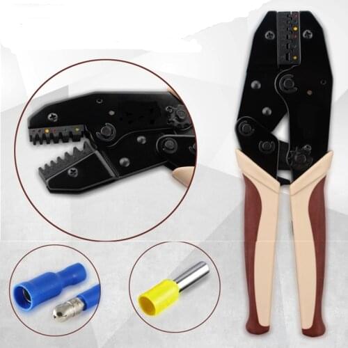 1pcs x High Quality LJK25006 0.5-6.0mm2 Terminals Ratcheting Crimper Cable Cutters Network Tools Crimp Pliers