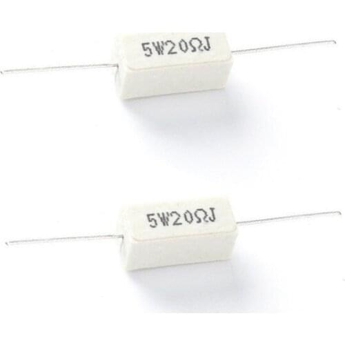 10 pcs Ceramic Cement Resistor Kit 5W 20R 20 ohm 5% Passive Electronic Component