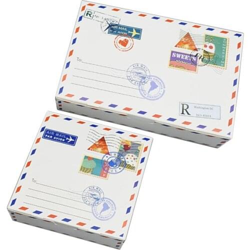 100PCS Envelope Cake Boxes Gift Packaging For Wedding Party Maccaron Baking Package Kraft Paper Gift Box Candy Cookies Supplier