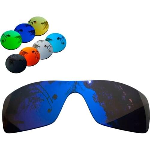 100% Precisely Cut Polarized Replacement Lenses for Batwolf Sunglasses Deep Blue Mirrored Coating Color- Choices