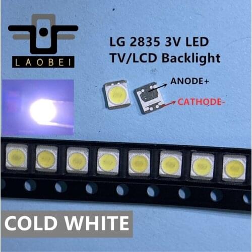 1000pcs FOR LG Original LED LCD TV backlight lamp beads lens 1W 3v 3528 2835 cool white light bead