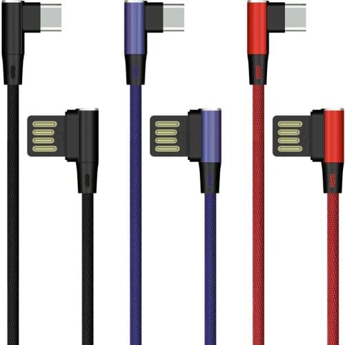 50PCS 2side 90degree L Elbow Ios 8pin Light Cable for Apple Iphone Micro Usb 5pin for Samsung Quick Charger Top Grade TypeC USB