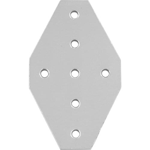 Aluminum 7 Hole Cross Joining Plate for V-slot/T-slot Rail 20mm Aluminum Extrusion Combination