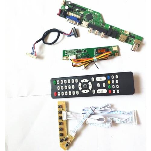 For LP154WX4-TLE2/TLF1 Remote+Inverter+keyboard VGA HDMI-Compatible AV USB RF 1CCFL 30Pin LVDS T.V56 controller board LCD