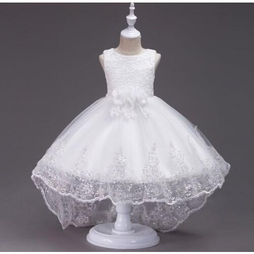 European and American spring, summer and autumn hot-selling girls crochet sleeveless dress flower girl flower tail dress