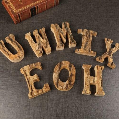 Vintage Wooden Alphabet Numbers DIY Clothing Shop Window Coffee Shop Bar Party Decoration Photography Props Natural Home Dectors