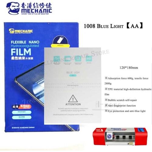 MECHANIC Blue light Hydraulic Films Mobile Phone eye Protect sheets For S760 S730 cutting machine for Iphone with cutting code
