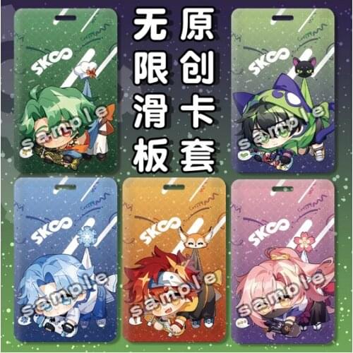 Hot Anime SK8 the Infinity SK EIGH Cherry Blossom LANGA MIYA REKI Series Card Case Pendant ID Bus Bank Card Holder Keychain Toy