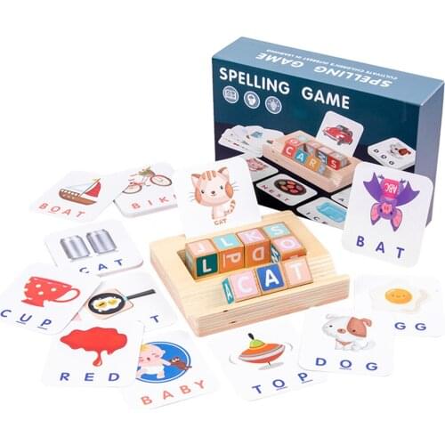 Matching Letter Game Childrens Educational Toys Travel Alphabet Spelling Words Learn English Parent-child Interactive Toys New