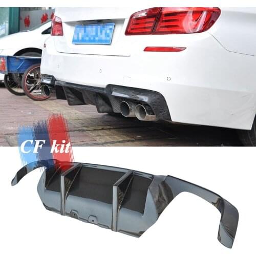 CF Kit High Quality Rear Lip Real Carbon Fiber For BMW F10 M5 Real Spoiler Bumper Lip Diffuser Car Styling