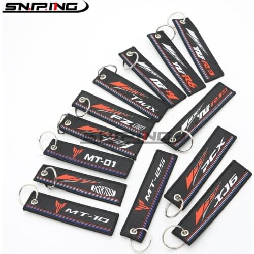 Motorcycle Keychain Embroidery Key Holder Chain Collection Keyring For YAMAHA XJ6 XJR 1200 1300 XSR 700 900 FZ1 FZ6 FZ8 PCX Key