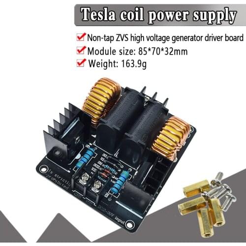 1000W 20A ZVS Low Voltage Induction Heating Coil Module Flyback Driver Heater Large Heat Sink Module Heater for Arduino