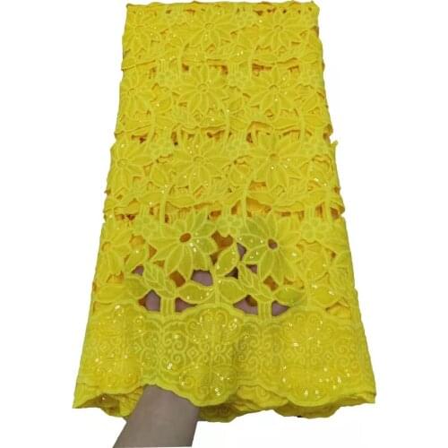Latest Swiss Lace Fabric Nigerian Lace For Women African Guipure Lace Fabric 2021 French Cord Lace With Sequins 5yards