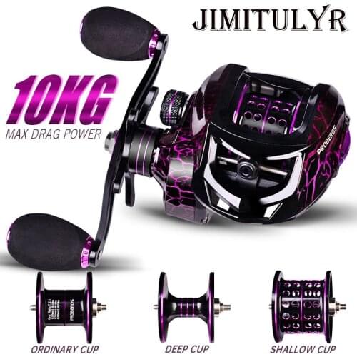 New Baitcasting Reel 10kg/22lbs Max Drag Casting Reel Sealed Drag System Magnetic Brake 12+1 Ball Bearings Bass Fishing Reel