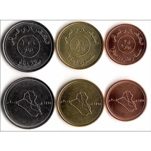 Iraq 3 Pieces Set Coins Asia New Original Coin Unc Collectible Edition Real Rare Commemorative Random Year