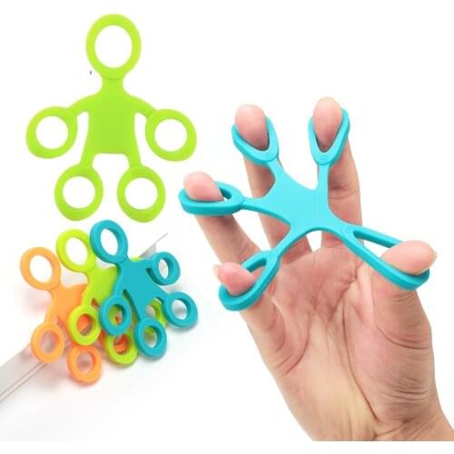 NEW Finger Hand Grip Silicone Ring Gripper Strengthener Exerciser Trainer Resistance Band Fitness Expander Stretcher 3 Levels