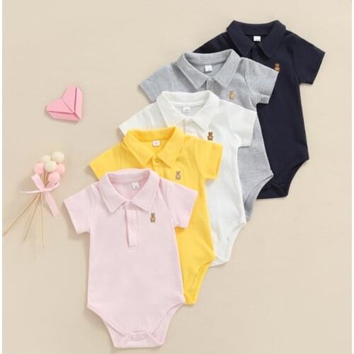 One Persent Bodysuit With Short Sleeves For Babies