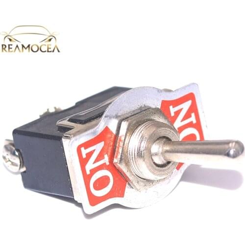 Reamocea 1Pc Black Red 3 Screw Toogle Switch 10A 250V 3Pins 2 Positions ON-ON Rocker SPDT Switch For Electrical Use and cars