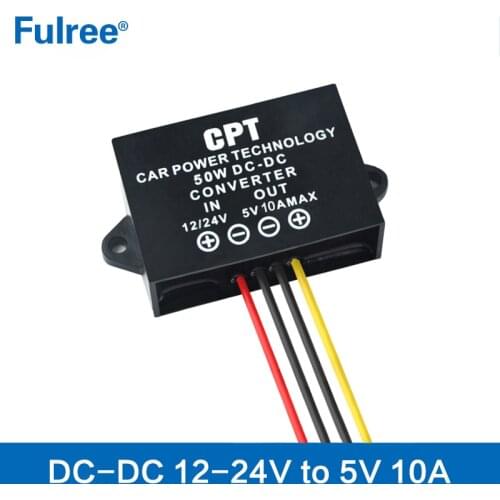 CPT 50W DC-DC Buck Converter 12V 24V to 5V 10A Voltage Converter Step Down Power Supply Module for Taxi Vehicle Car LED Display