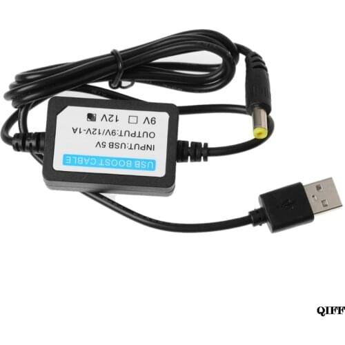 Drop Ship&Wholesale USB 5V To 12V 5.5x2.1mm Step up Adapter Cable For WiFi Router LED Strip Light APR28
