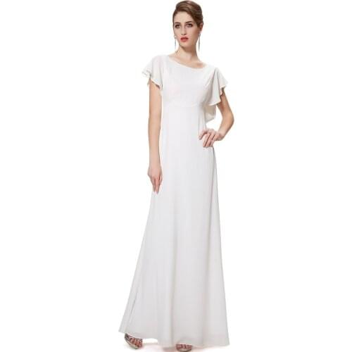 Free Shipping 2018 New Arrival Elegant Round Neck Long Elegant Discount Casual Evening party gown mother of the bride dresses
