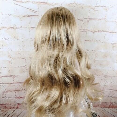 1/3 1/4 1/6 1/8 Doll Wig Long Hair SD BJD Doll Wigs Light Brown Wavy Curly