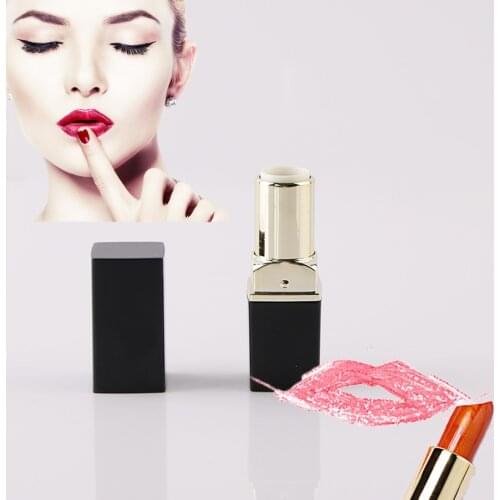 100PCS 4G 12.1MM Empty Black Lipstick Tube Square,Classic Plastic Lipstick Case, DIY Makeup Tool,Cosmetic Packaging Containers