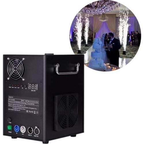 Free Shipping 2pcs With Flight Case 750W Fireworks Machine Cold Pyro Dmx Remote Control Cold Firework Spark Sparkler Fountain