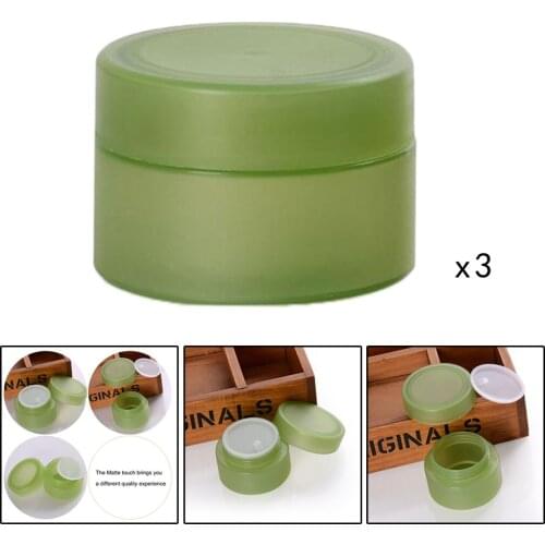 3 Pcs 50ml Round Containers Jars w/Screw Cap Cosmetic Lotion Creams Salves Storage Leak Proof