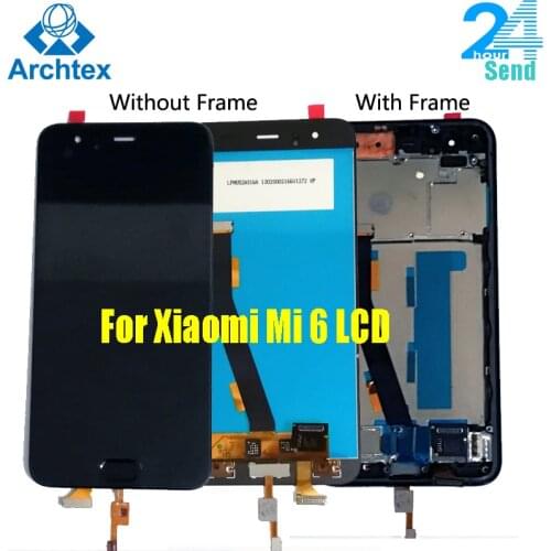 5.15" For Xiaomi Mi6 Mi 6 LCD Display+Touch Screen With Fingerprint Button Digitizer Screen Glass Panel Replacement in Stock