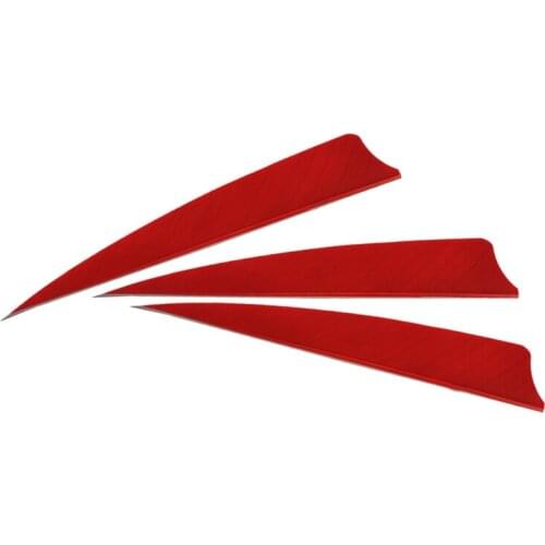 60 pcs Red Turkey Feather 4 inch Shield back for DIY arrow accessories archery bow free shipping