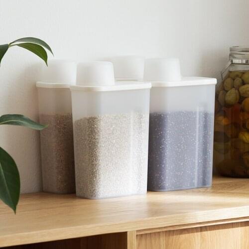 Large size kitchen sealed PP storage jar with PE top cap food organizer bottle for household