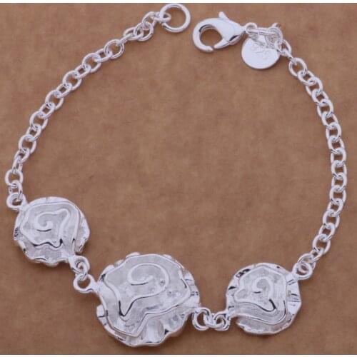 AH032 Hot sterling bracelet, sterling fashion jewelry Three roses /aiaaizha awcajnja silver color