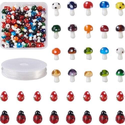 1 set Handmade Lampwork Beads 1mm Elastic Crystal Thread Stretch Bracelets Making for Jewelry Making Accessories Finding