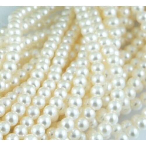 4mm 6mm 8mm 10mm 12mm 20mm ABS Imitation resin Pearl beads Round Acrylic White Jewelry Findings DIY bracelet spacer n434