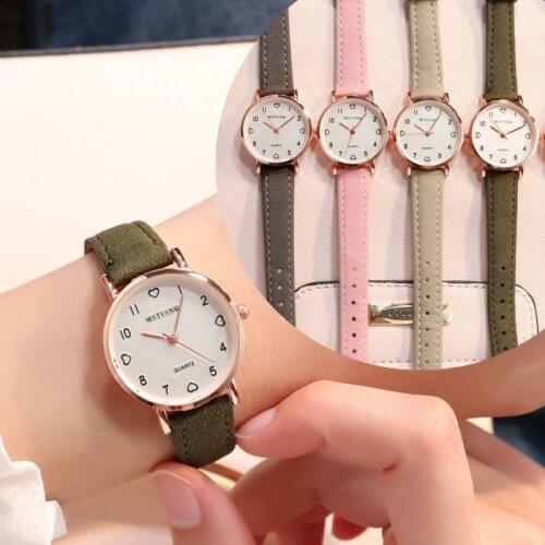 Simple Vintage retro ladies small dial watch sweet leather strap watch gift outdoor sports wrist watch gift watches for women