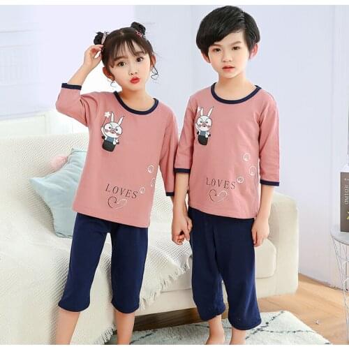 Kids Boys Sleepwear baby girl spring cotton sets Children Homewear Pajamas for Boy Pyjamas Kids Nightwear teenage clothes
