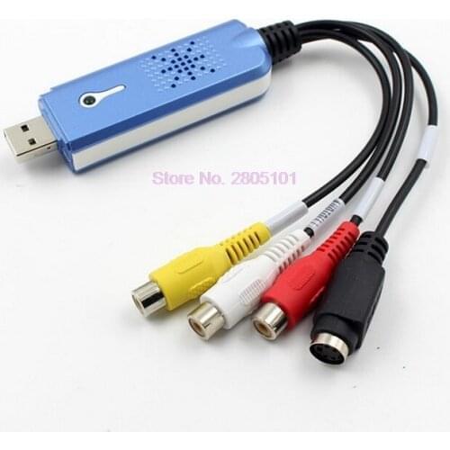 Dhl or fedex 100pcs USB 2.0 Converter Audio Video Grabber Capture Adapter for Win XP 7 8 10 NTSC PAL OC11 Dropship