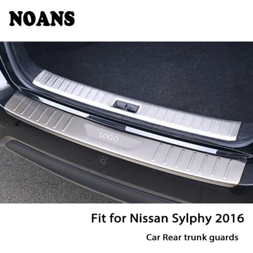 For Nissan Sylphy teana j31 j32 2016 Tail Door Sill Protector Rear Bumper Trunk Cover External Stainless Steel Car-Styling